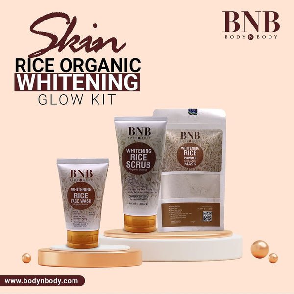 BNB 3 in 1 Rice Extract & Glow Kit - Qifaya