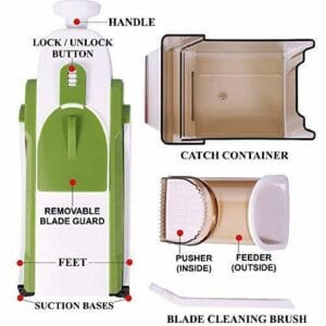 4 In 1 Vegetable Cutter Chopper Adjustable Multi - function Vegetable Cutter Kitchen Shredder Grater Artifact - Qifaya