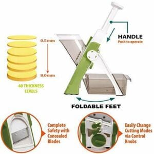 4 In 1 Vegetable Cutter Chopper Adjustable Multi - function Vegetable Cutter Kitchen Shredder Grater Artifact - Qifaya
