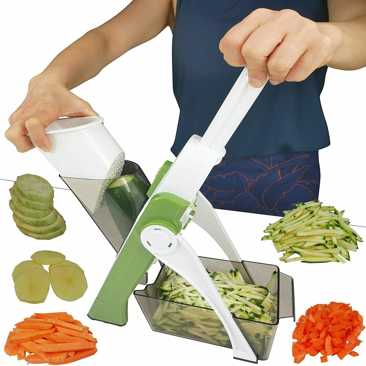 4 In 1 Vegetable Cutter Chopper Adjustable Multi - function Vegetable Cutter Kitchen Shredder Grater Artifact - Qifaya