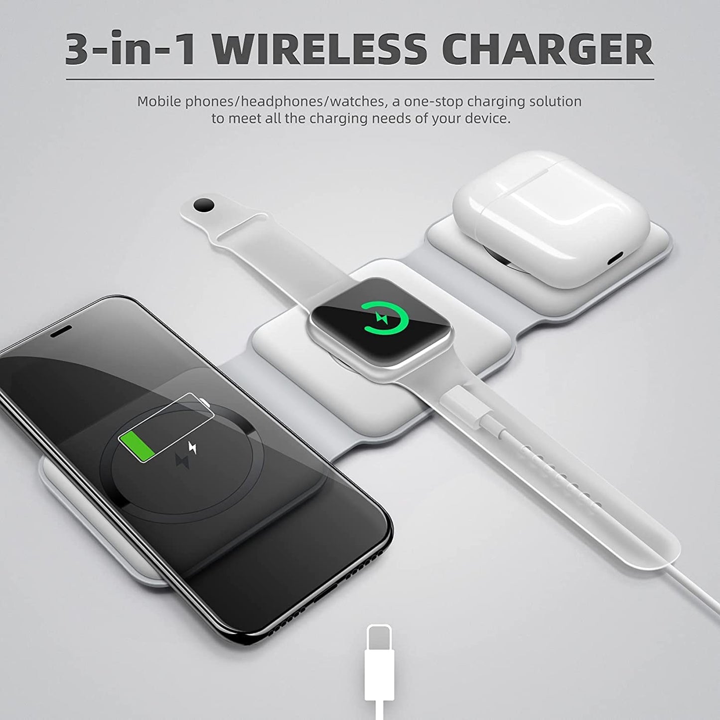 3 - in - 1 Wireless Charging Pad - Qifaya