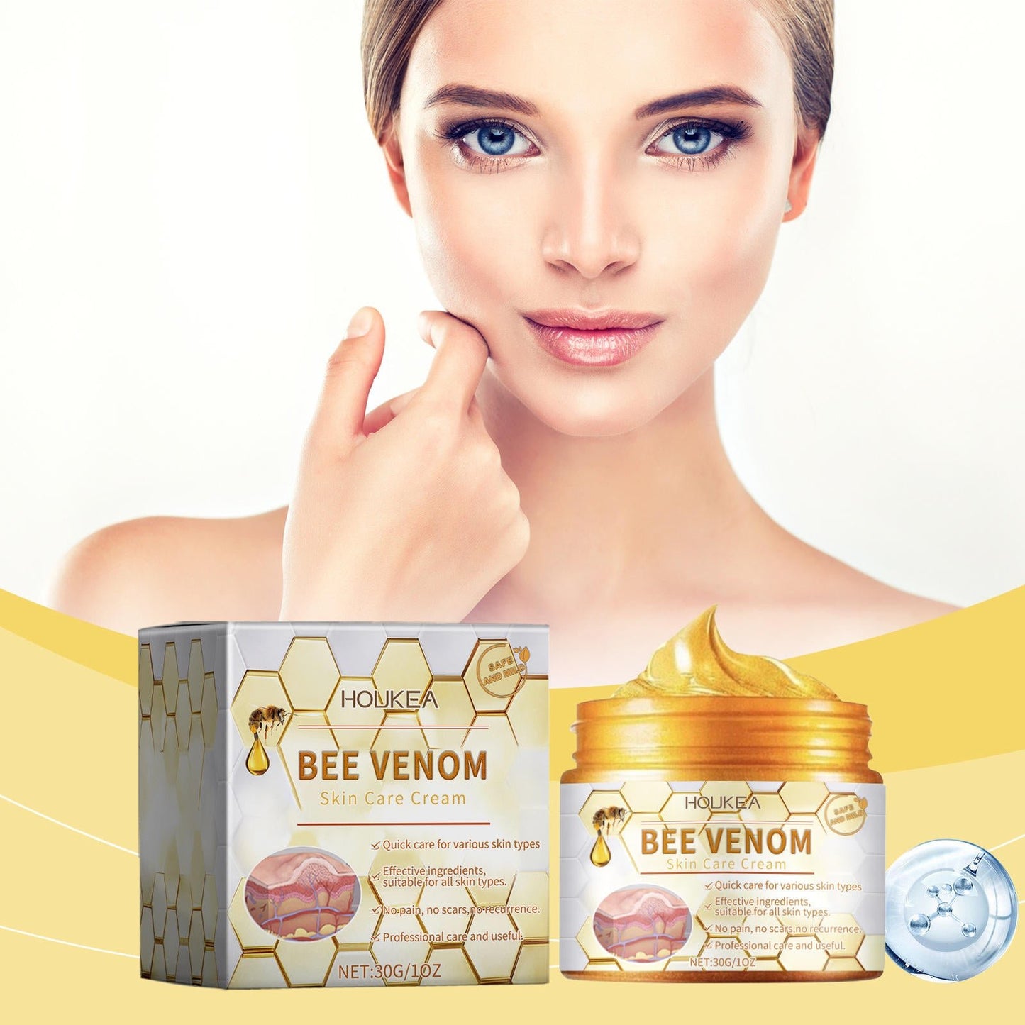 HOUKÉA™ Bee Venom Skin Repair Cream – Hydrating & Nourishing Care - Qifaya