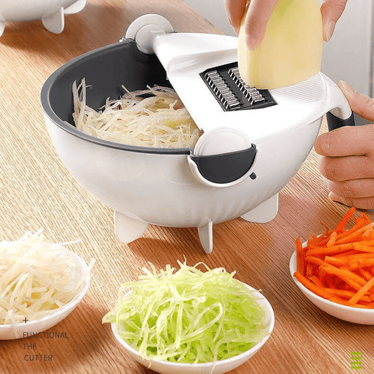 6 In 1 Multifunctional Grater Silk Strip Grater Corrugated Slicer Potato Masher Manual Drain Basket - Qifaya