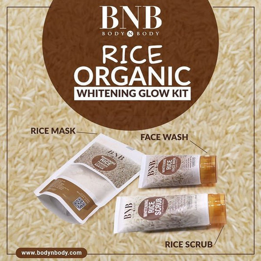 BNB 3 in 1 Rice Extract & Glow Kit - Qifaya
