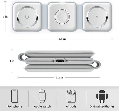 3 - in - 1 Wireless Charging Pad - Qifaya