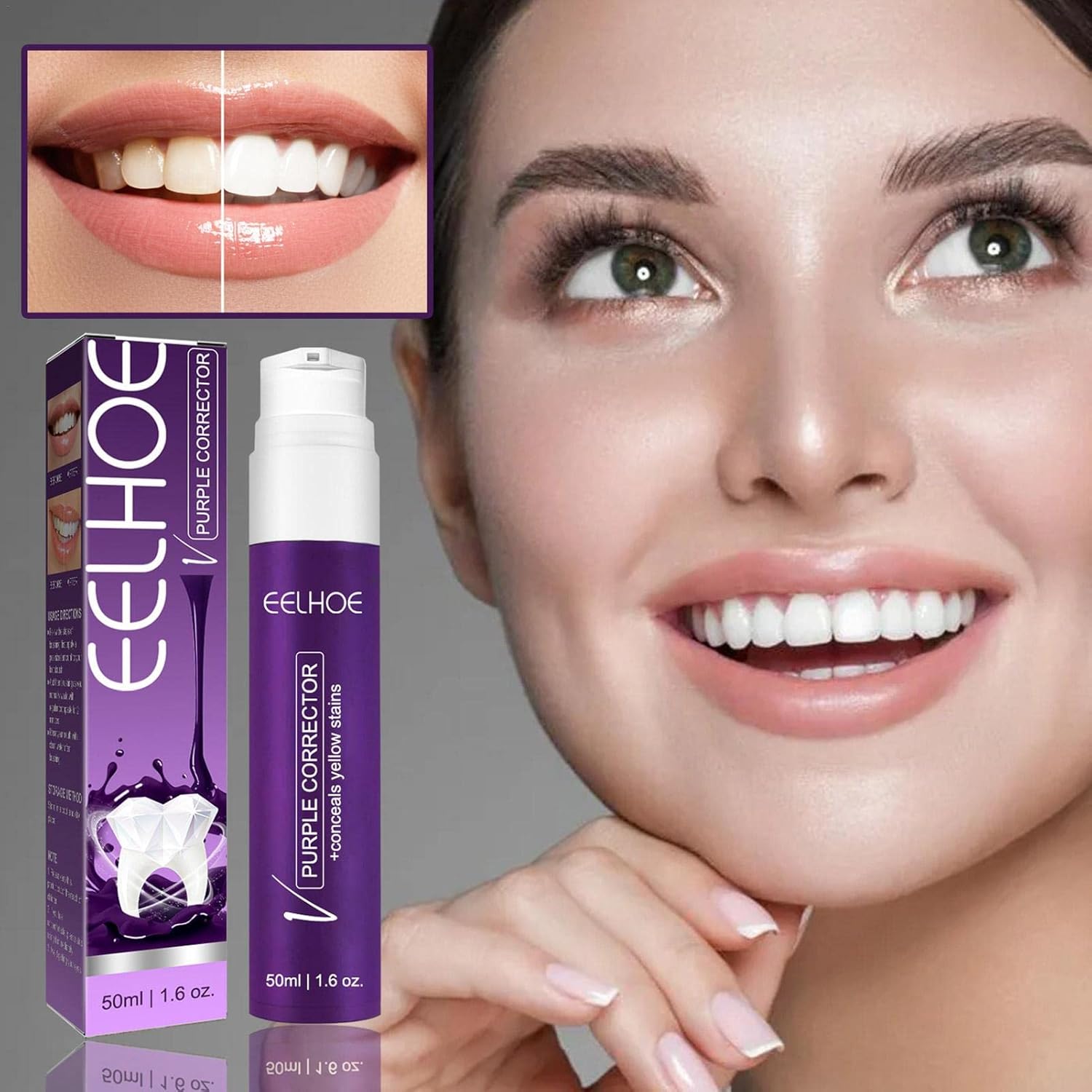Purple Whitening Toothpaste | Bright Smile & Stain Remover - Qifaya