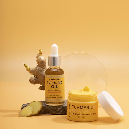 Turmeric & Ginger Skincare Set | Natural Whitening & Acne Control Kit - Qifaya