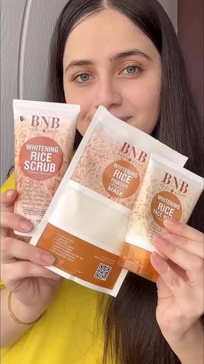 BNB 3 in 1 Rice Extract & Glow Kit - Qifaya